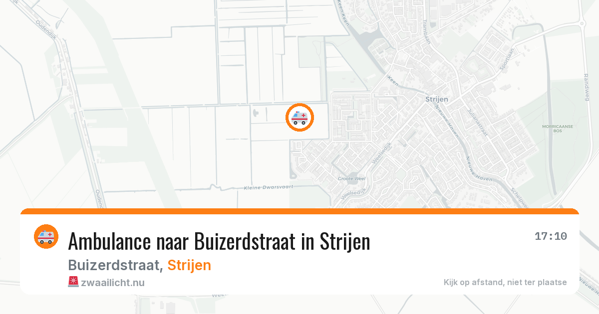 Ambulance naar Buizerdstraat in Strijen — 6 apr 2026