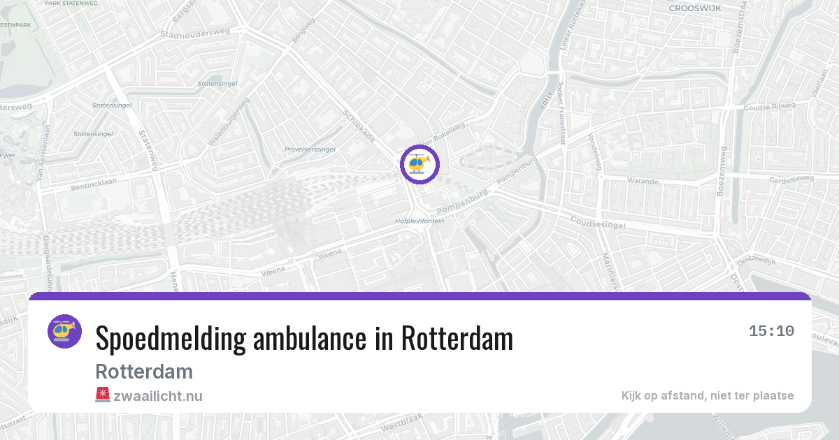 Spoedmelding ambulance in Rotterdam — 11 jul 2026