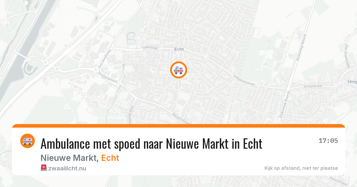 Ambulance met spoed naar Nieuwe Markt in Echt — 4 jun 2026