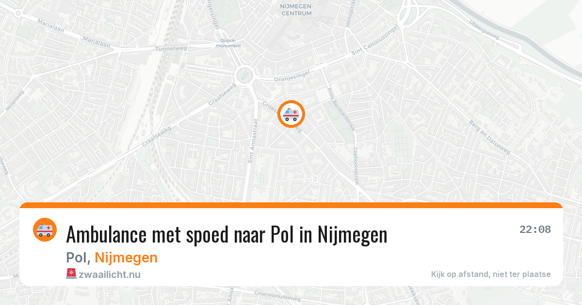 Ambulance met spoed naar Pol in Nijmegen — 21 jul 2026