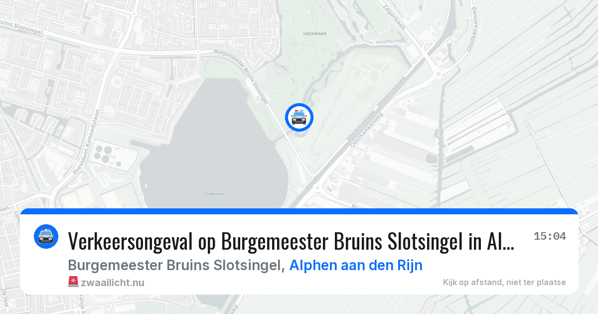 Verkeersongeval op Burgemeester Bruins Slotsingel in Alphen aan den Rijn — 25 mrt 2026