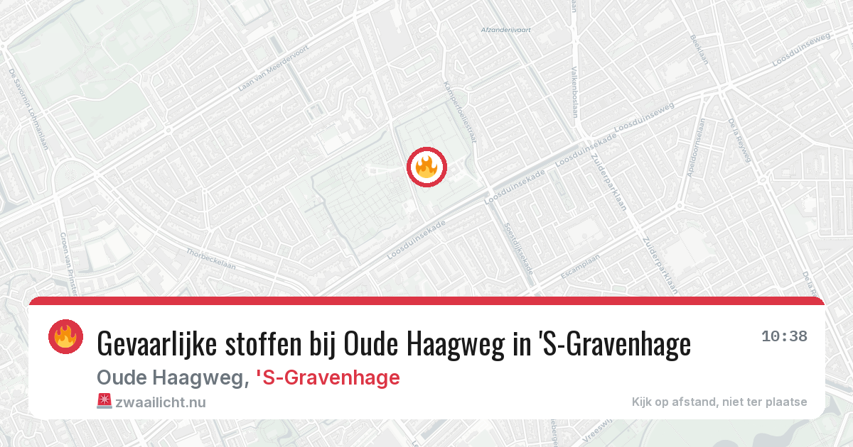 Gevaarlijke stoffen bij Oude Haagweg in 'S-Gravenhage — 20 jul 2026