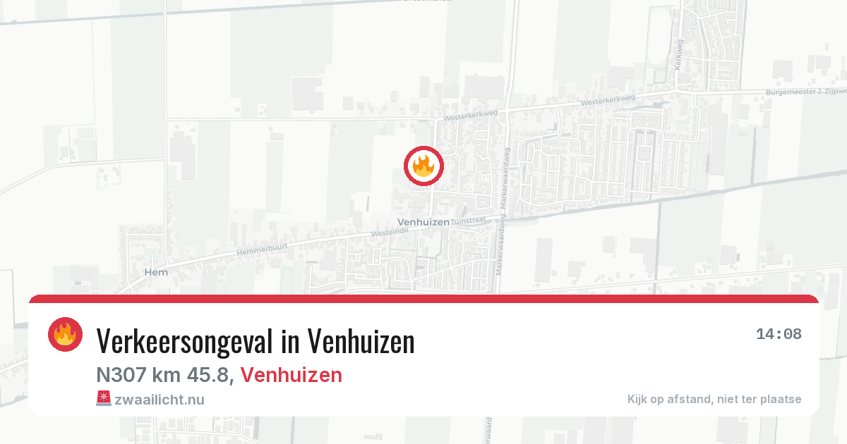Verkeersongeval in Venhuizen — 7 mrt 2026