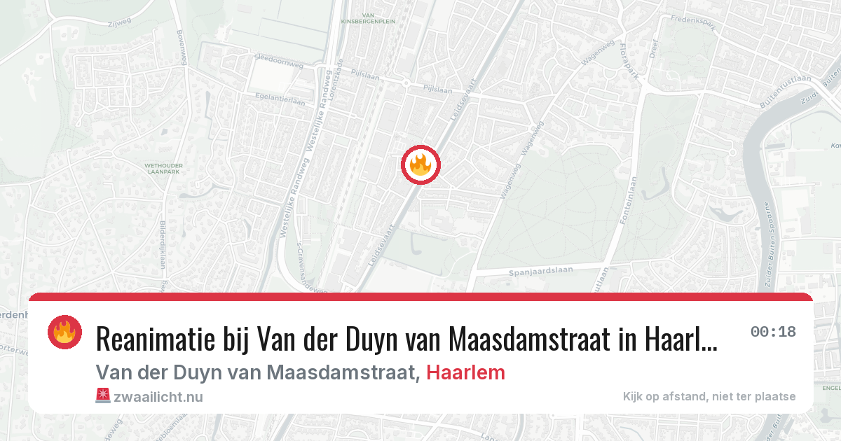 Reanimatie bij Van der Duyn van Maasdamstraat in Haarlem — 16 mei 2026