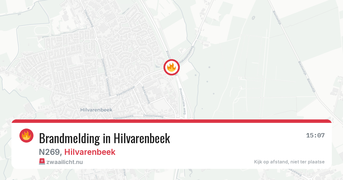 Brandmelding in Hilvarenbeek — 23 jul 2026