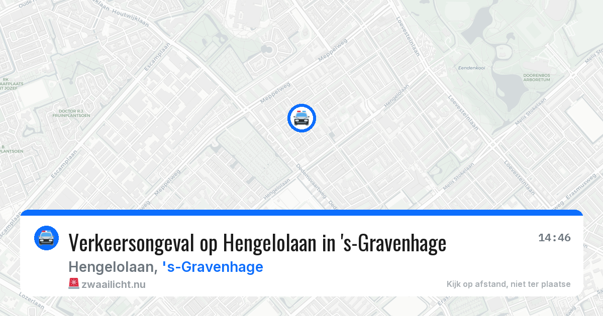 Verkeersongeval op Hengelolaan in 's-Gravenhage — 18 mrt 2026