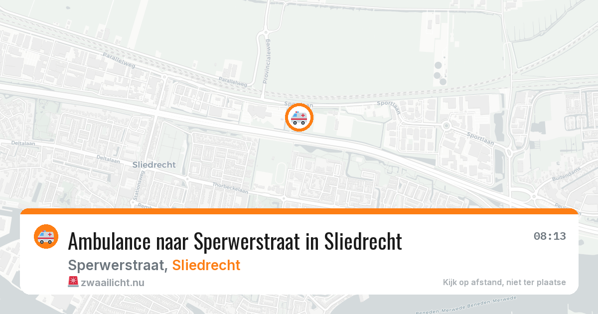 Ambulance naar Sperwerstraat in Sliedrecht — 12 mei 2026