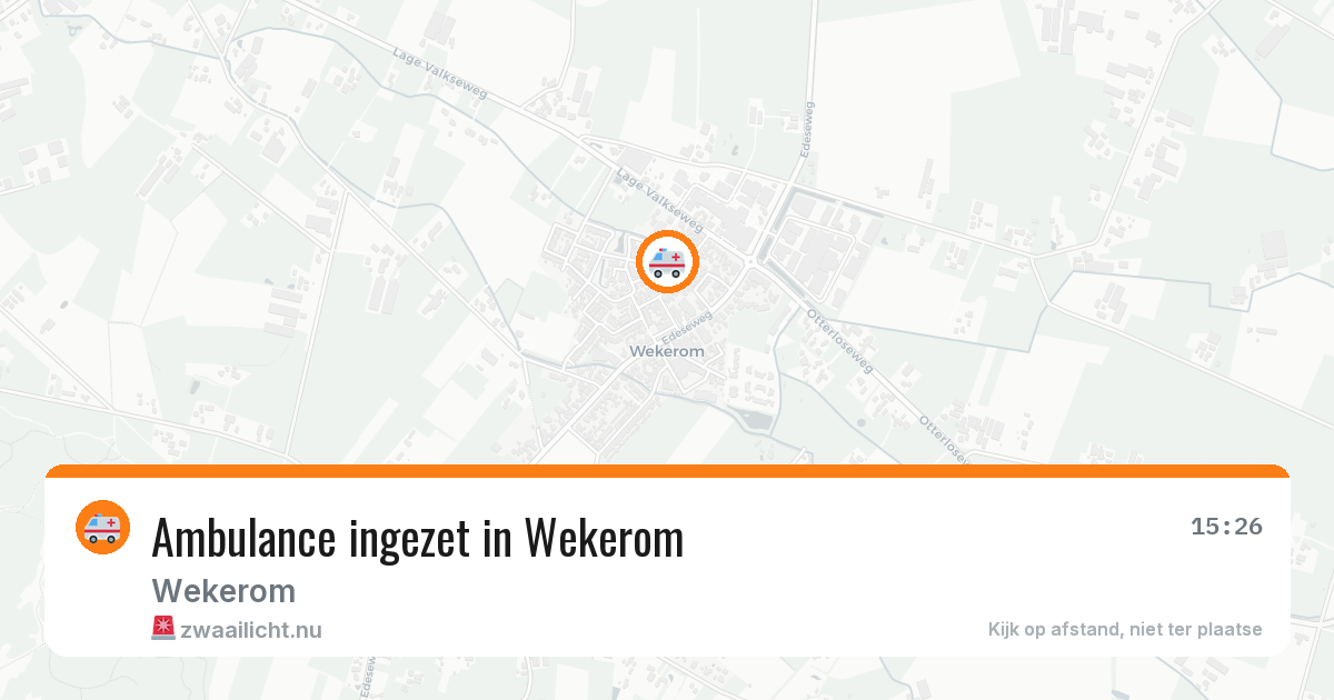 Ambulance ingezet in Wekerom — 22 jul 2026