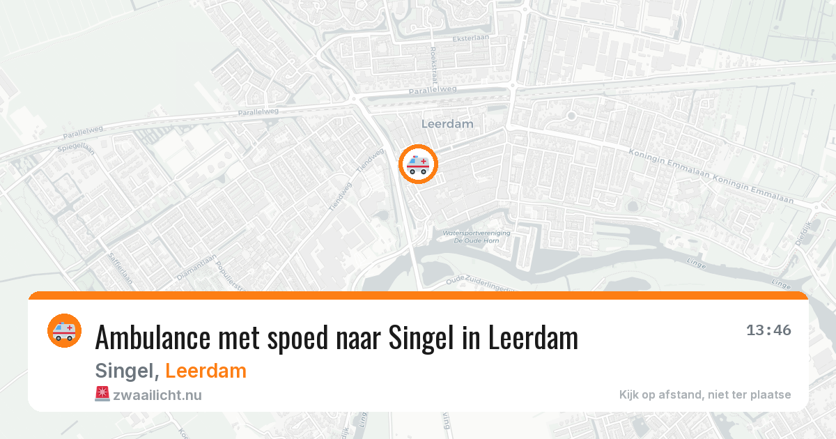 Ambulance met spoed naar Singel in Leerdam — 3 jun 2026