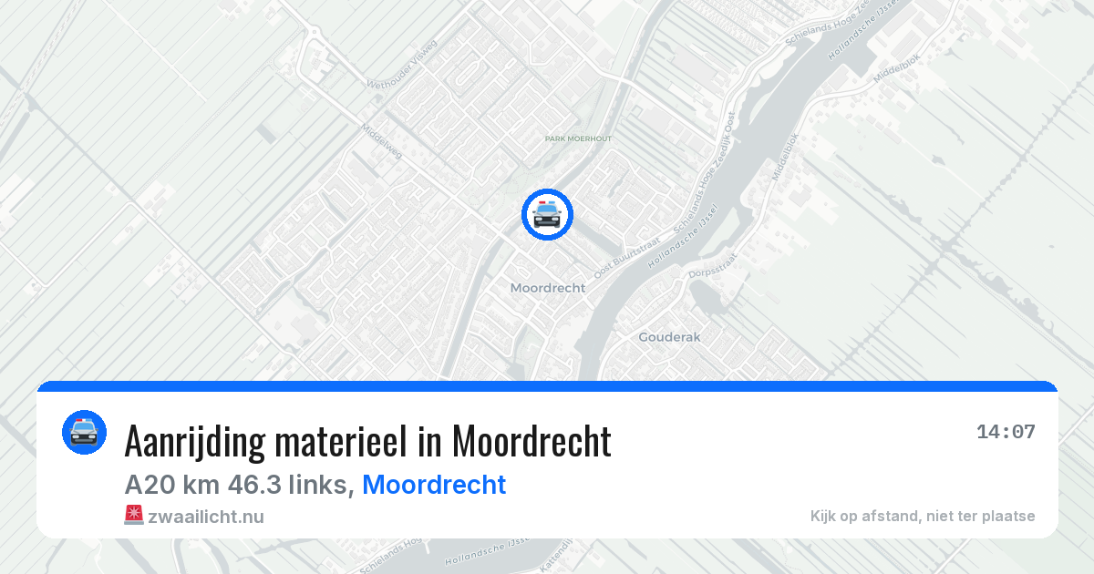 Aanrijding materieel in Moordrecht — 4 apr 2026