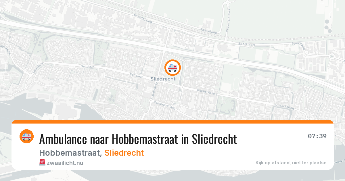 Ambulance naar Hobbemastraat in Sliedrecht — 2 jun 2026