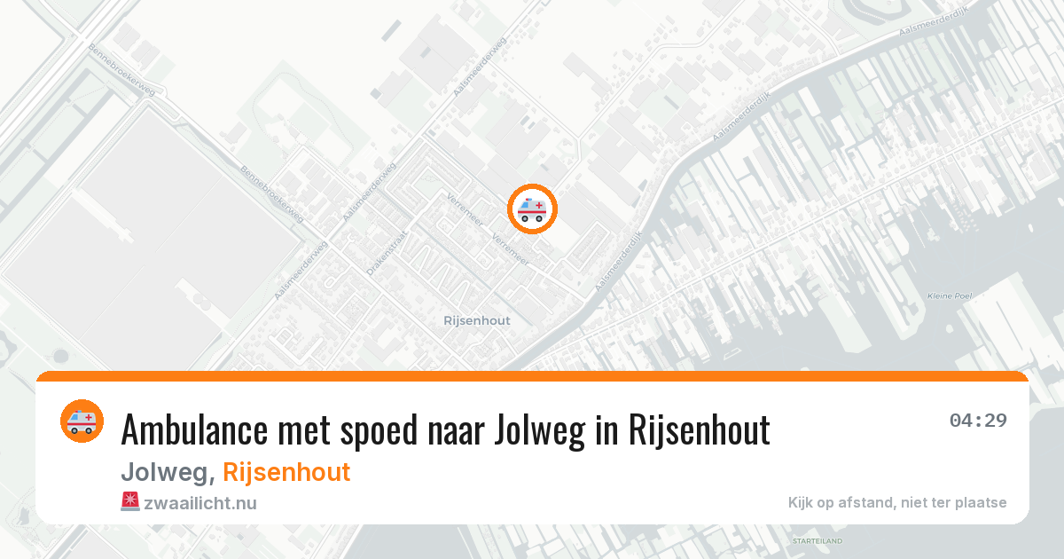 Ambulance met spoed naar Jolweg in Rijsenhout — 22 jul 2026