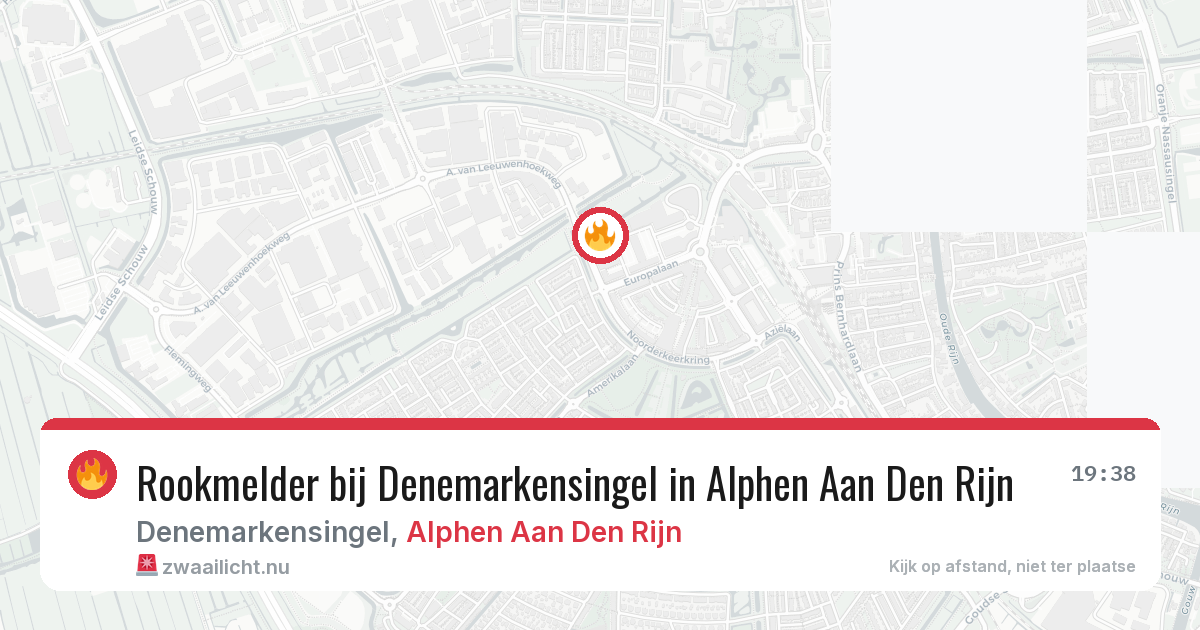 Rookmelder bij Denemarkensingel in Alphen Aan Den Rijn — 10 jul 2026