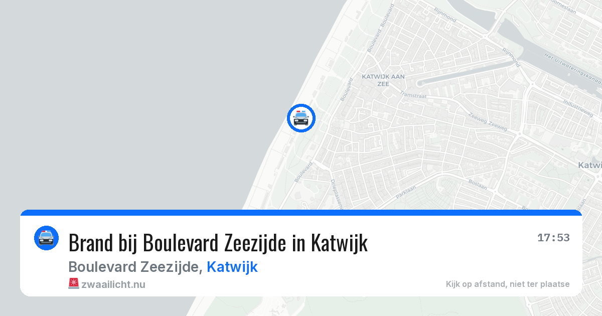 Brand bij Boulevard Zeezijde in Katwijk — 12 jul 2026