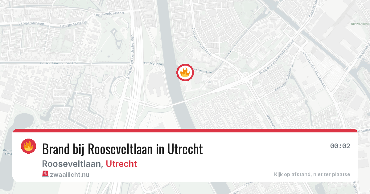 Brand bij Rooseveltlaan in Utrecht — 29 mei 2026