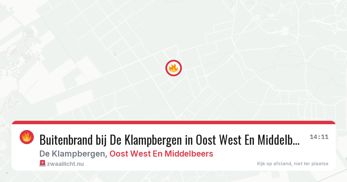 Buitenbrand bij De Klampbergen in Oost West En Middelbeers — 25 apr 2026