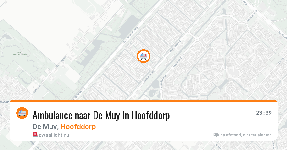 Ambulance naar De Muy in Hoofddorp — 21 jul 2026