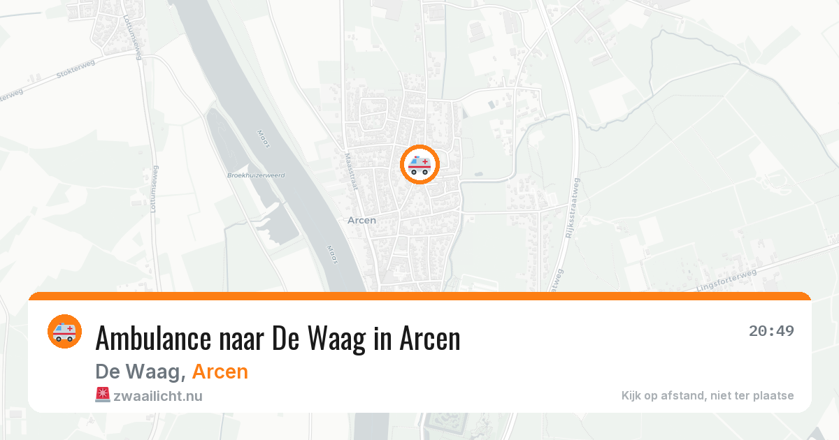 Ambulance naar De Waag in Arcen — 23 jul 2026