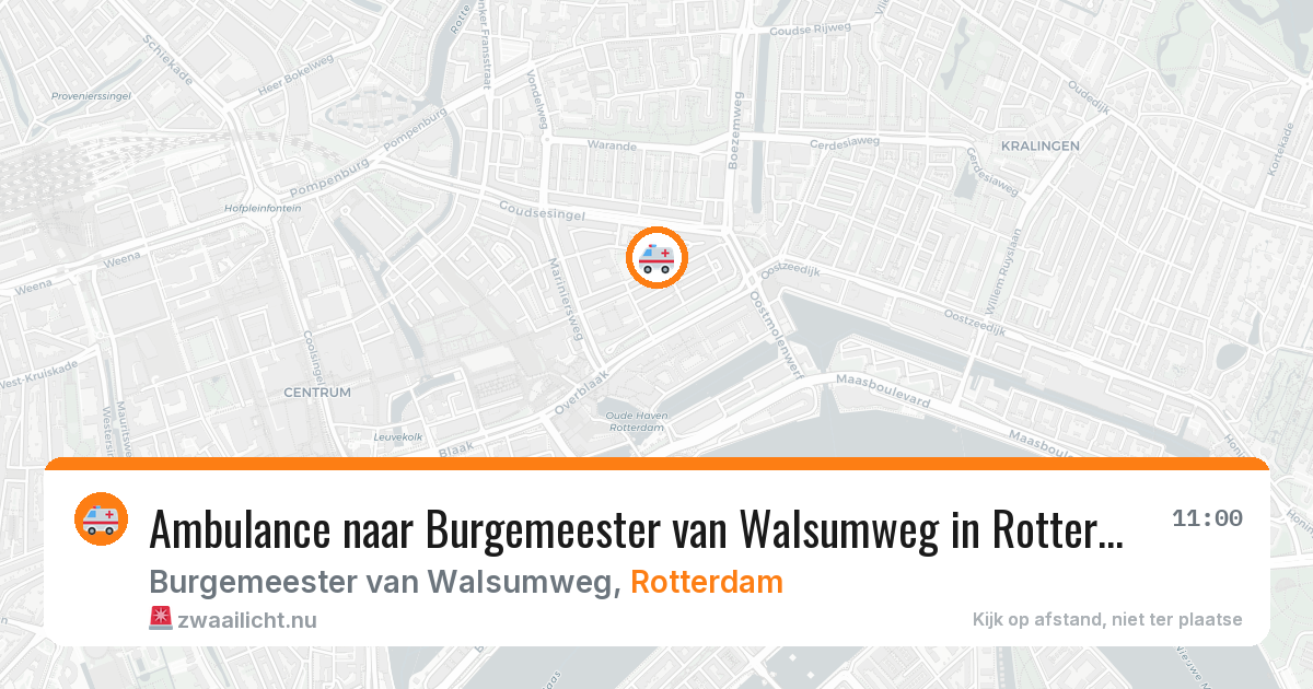 Ambulance naar Burgemeester van Walsumweg in Rotterdam — 17 jul 2026