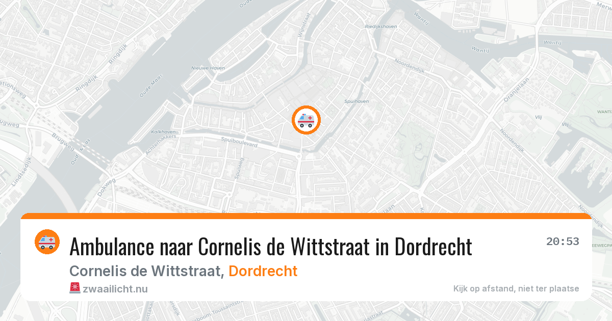 Ambulance naar Cornelis de Wittstraat in Dordrecht — 22 mei 2026