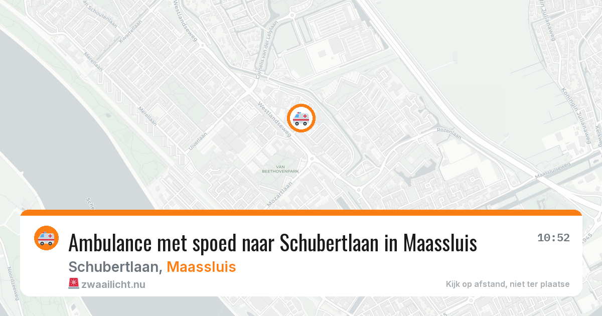 Ambulance met spoed naar Schubertlaan in Maassluis — 10 jul 2026