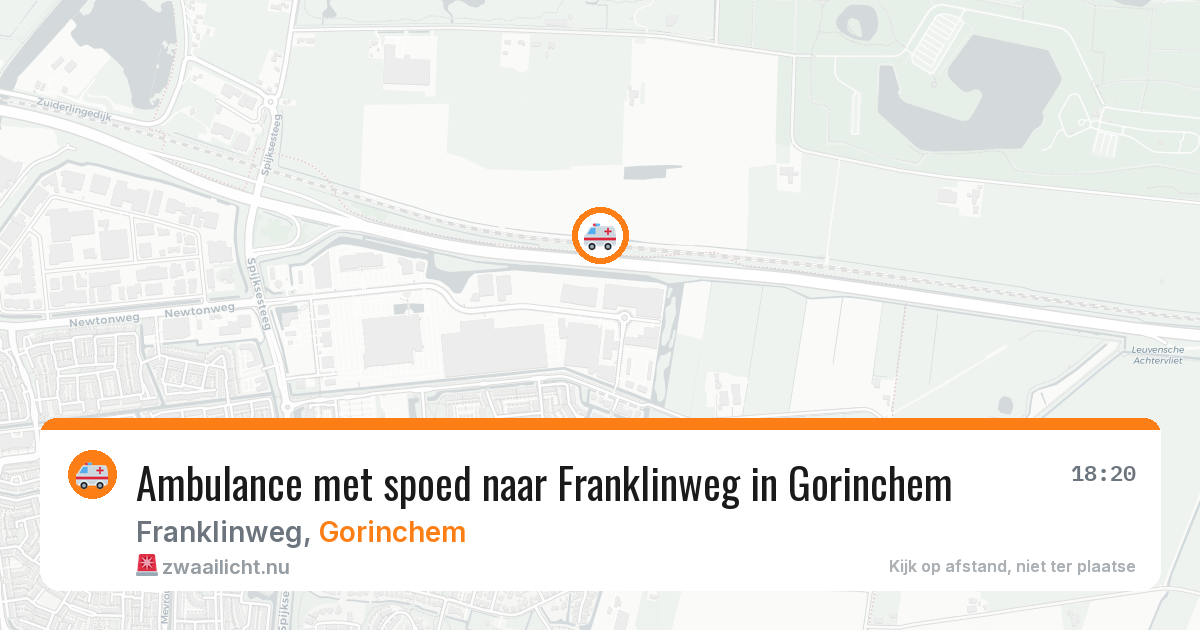 Ambulance met spoed naar Franklinweg in Gorinchem — 1 jun 2026