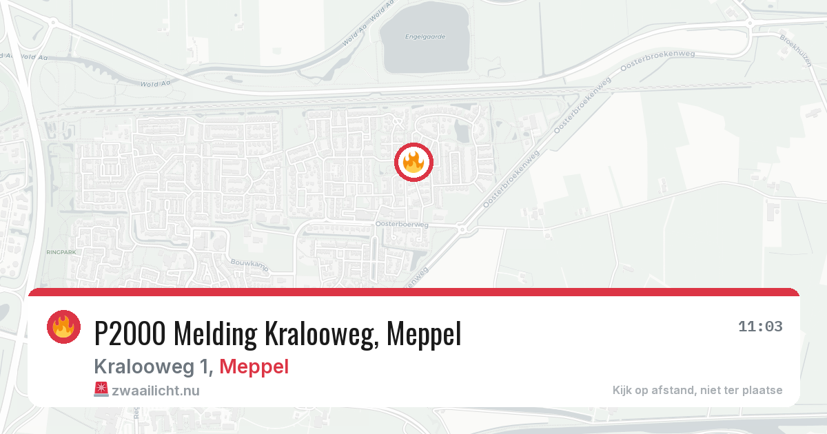P2000 Melding Kralooweg, Meppel — 26 mei 2026