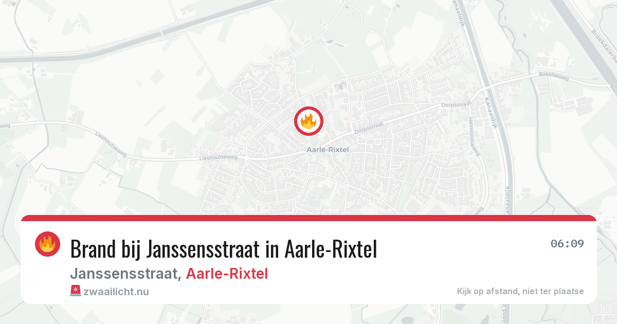 Brand bij Janssensstraat in Aarle-Rixtel — 14 feb 2026