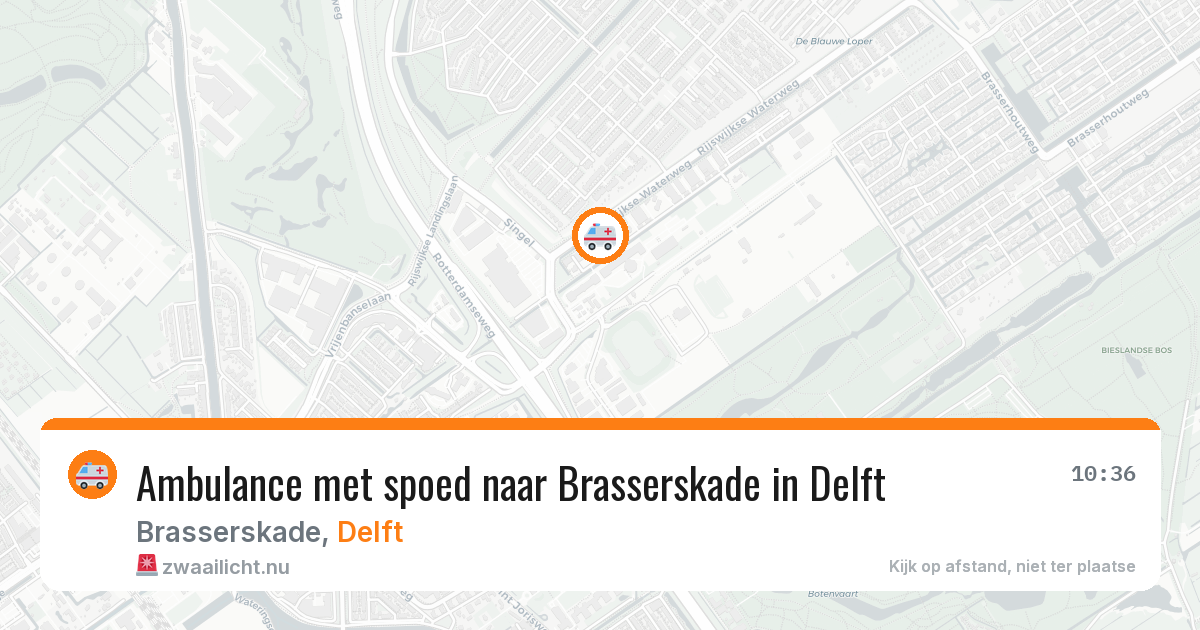 Ambulance met spoed naar Brasserskade in Delft — 27 mei 2026