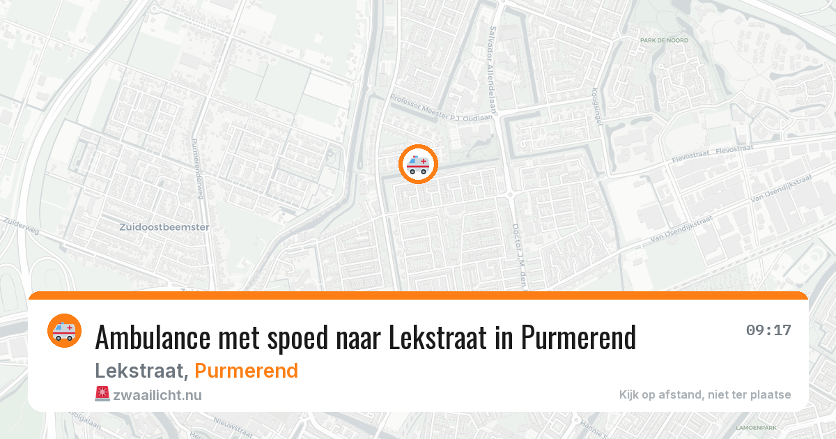 Ambulance met spoed naar Lekstraat in Purmerend — 19 jul 2026