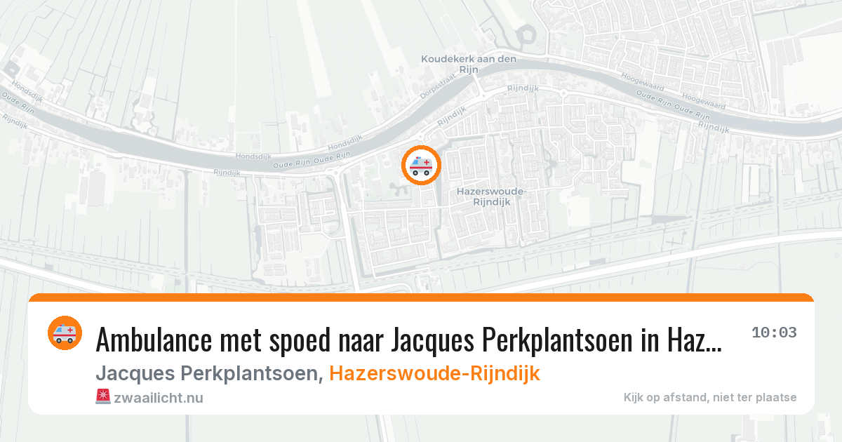 Ambulance met spoed naar Jacques Perkplantsoen in Hazerswoude-Rijndijk — 18 feb 2026