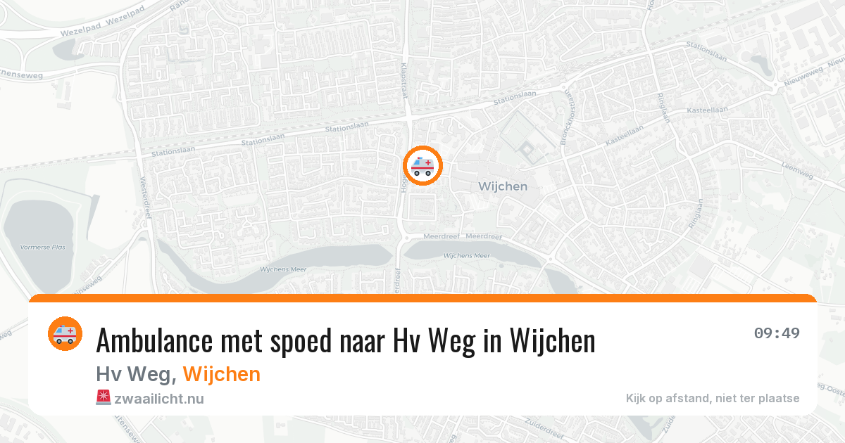 Ambulance met spoed naar Hv Weg in Wijchen — 9 jul 2026