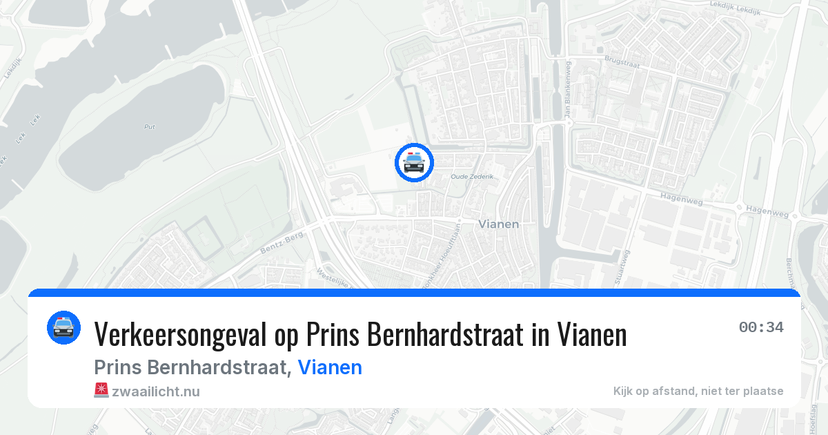 Verkeersongeval op Prins Bernhardstraat in Vianen — 2 mei 2026