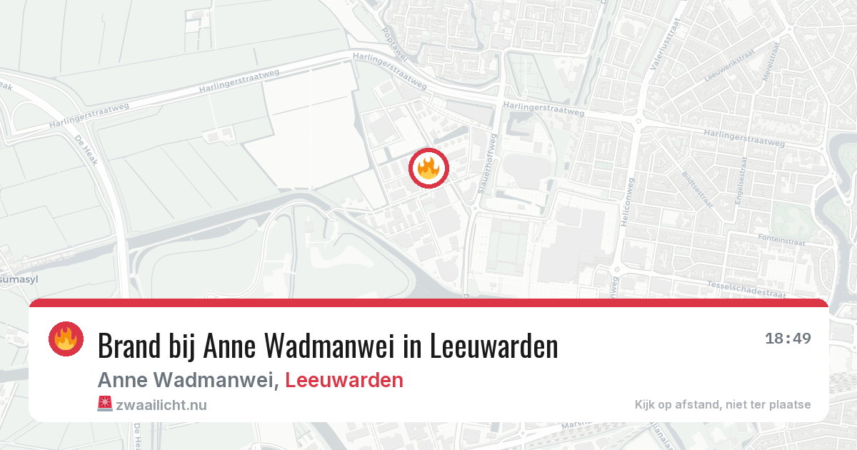 Brand bij Anne Wadmanwei in Leeuwarden — 25 jan 2026