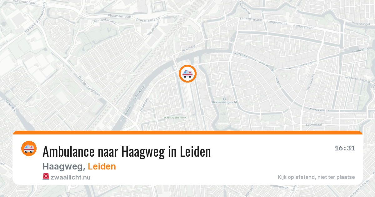 Ambulance naar Haagweg in Leiden — 22 feb 2026