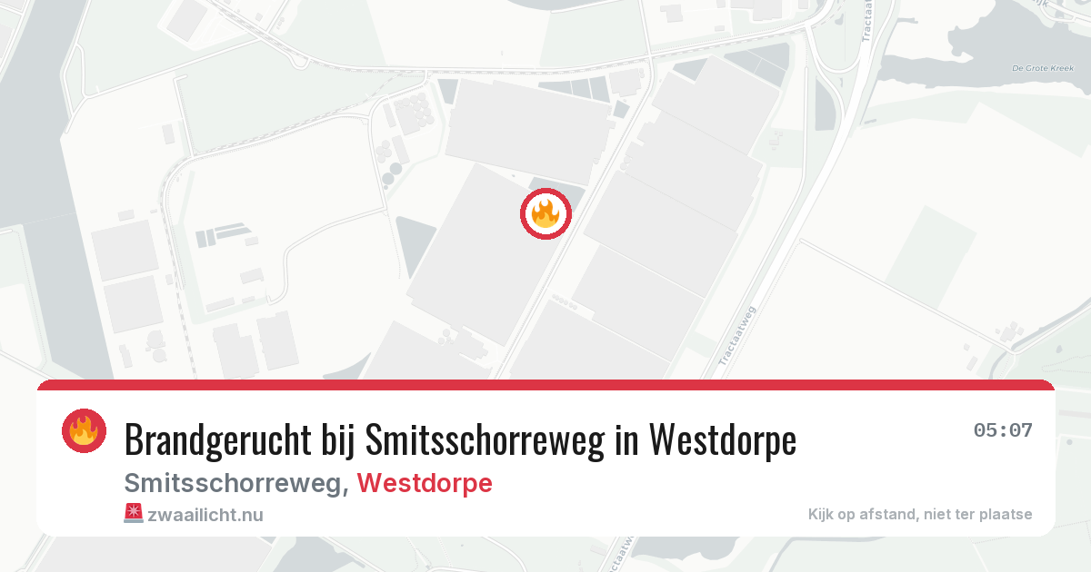 Brandgerucht bij Smitsschorreweg in Westdorpe — 21 jul 2026