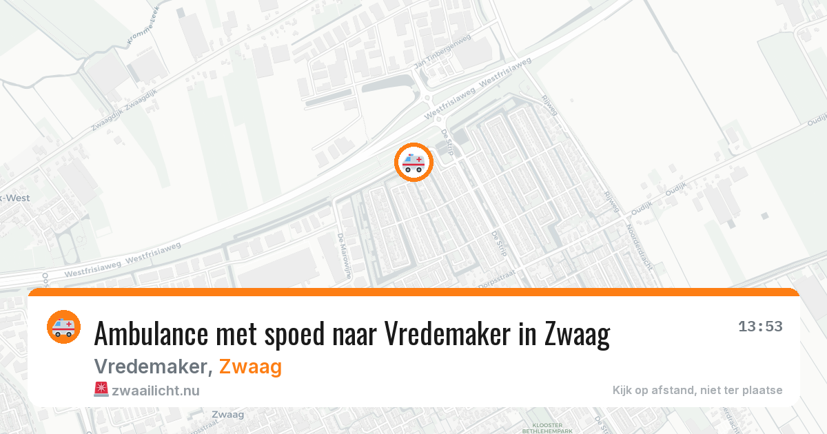 Ambulance met spoed naar Vredemaker in Zwaag — 17 jan 2026