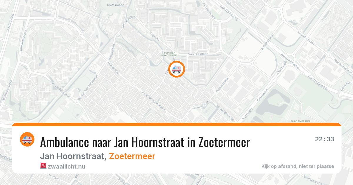Ambulance naar Jan Hoornstraat in Zoetermeer — 18 jul 2026
