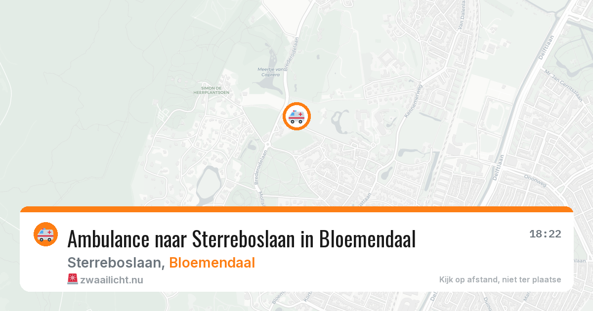 Ambulance naar Sterreboslaan in Bloemendaal — 21 mei 2026