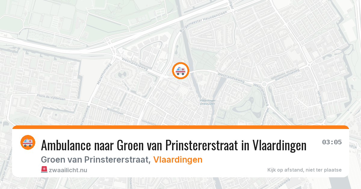 Ambulance naar Groen van Prinstererstraat in Vlaardingen — 20 jul 2026