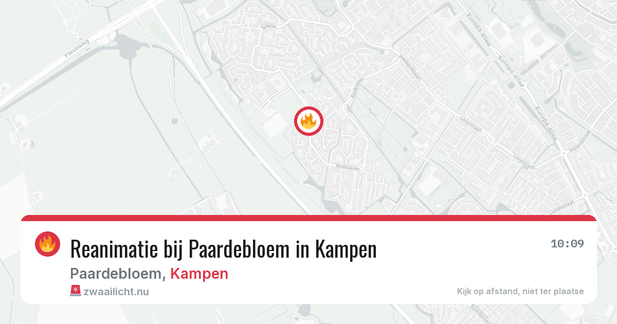 Reanimatie bij Paardebloem in Kampen — 25 apr 2026