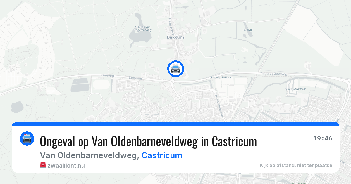 Ongeval op Van Oldenbarneveldweg in Castricum — 16 jul 2026