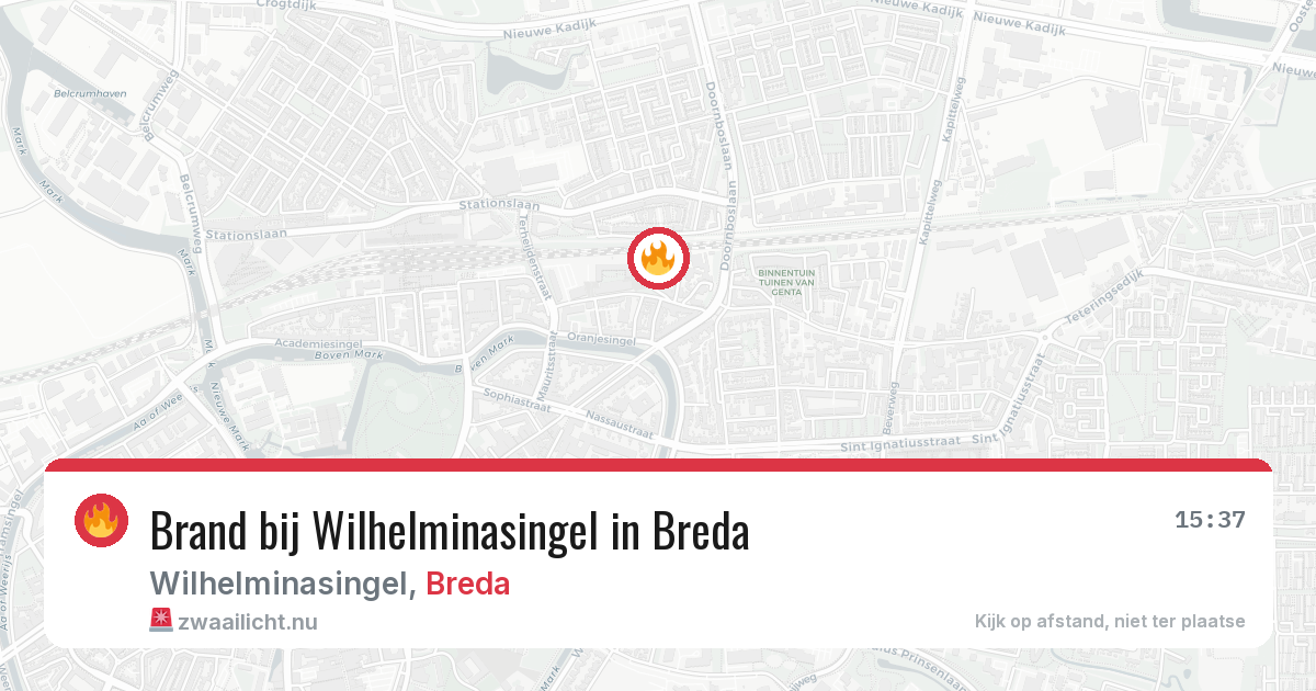 Brand bij Wilhelminasingel in Breda — 12 mei 2026