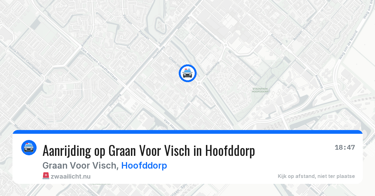 Aanrijding op Graan Voor Visch in Hoofddorp — 24 jul 2026