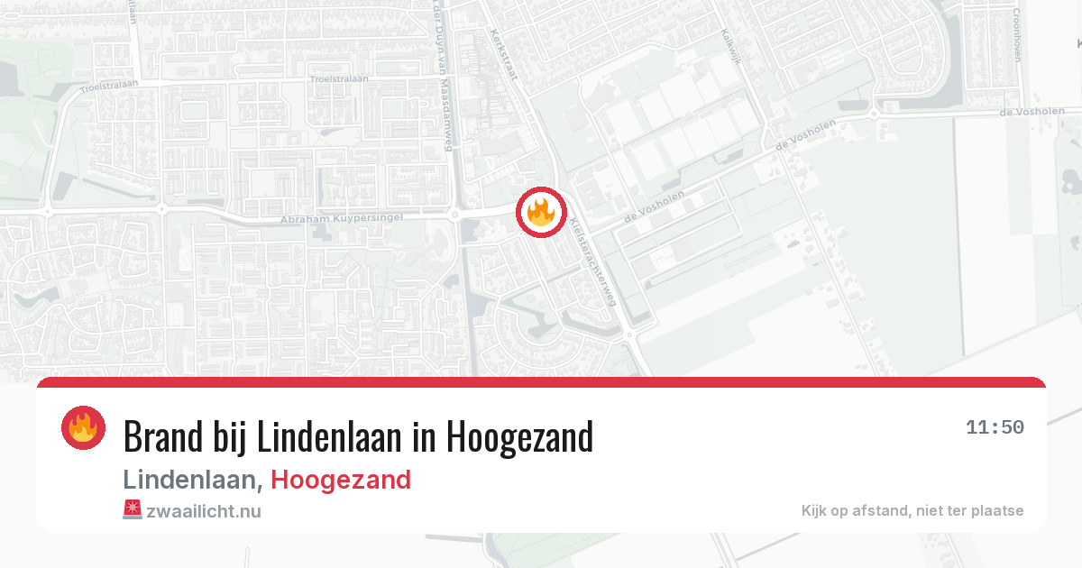 Brand bij Lindenlaan in Hoogezand — 9 mei 2026