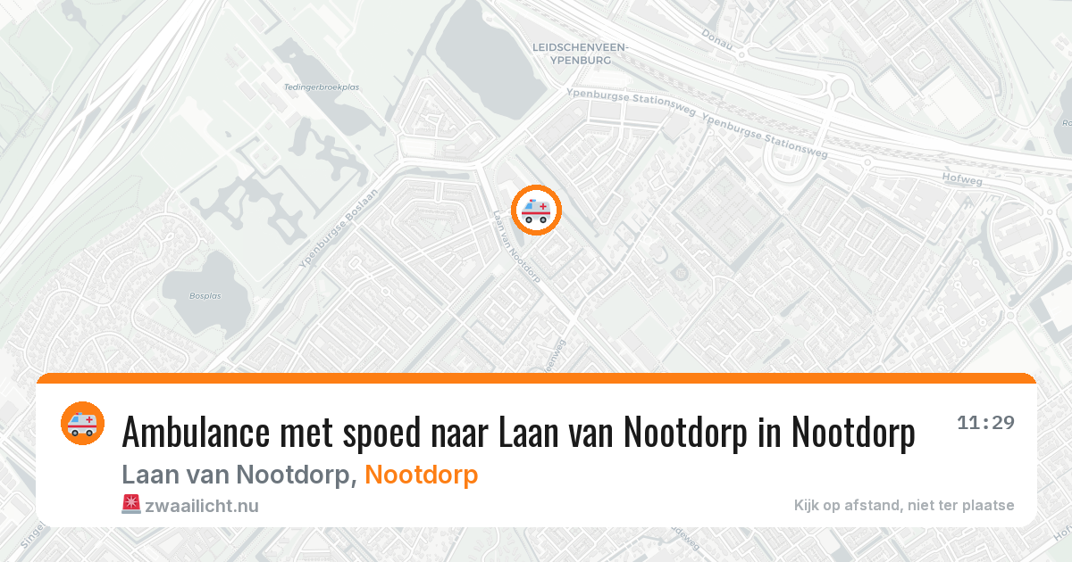 Ambulance met spoed naar Laan van Nootdorp in Nootdorp — 16 jul 2026