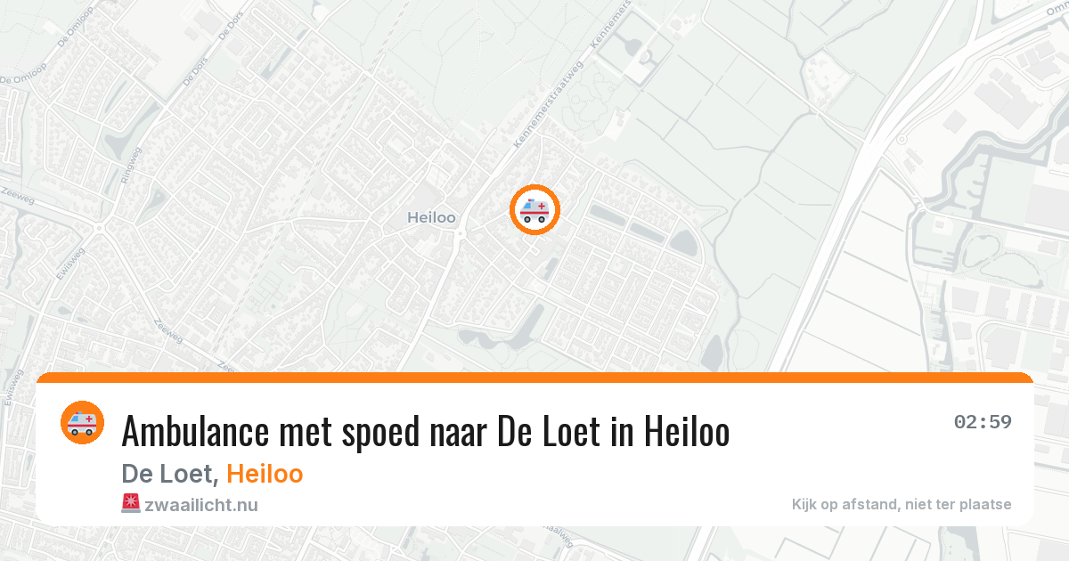 Ambulance met spoed naar De Loet in Heiloo — 20 apr 2026