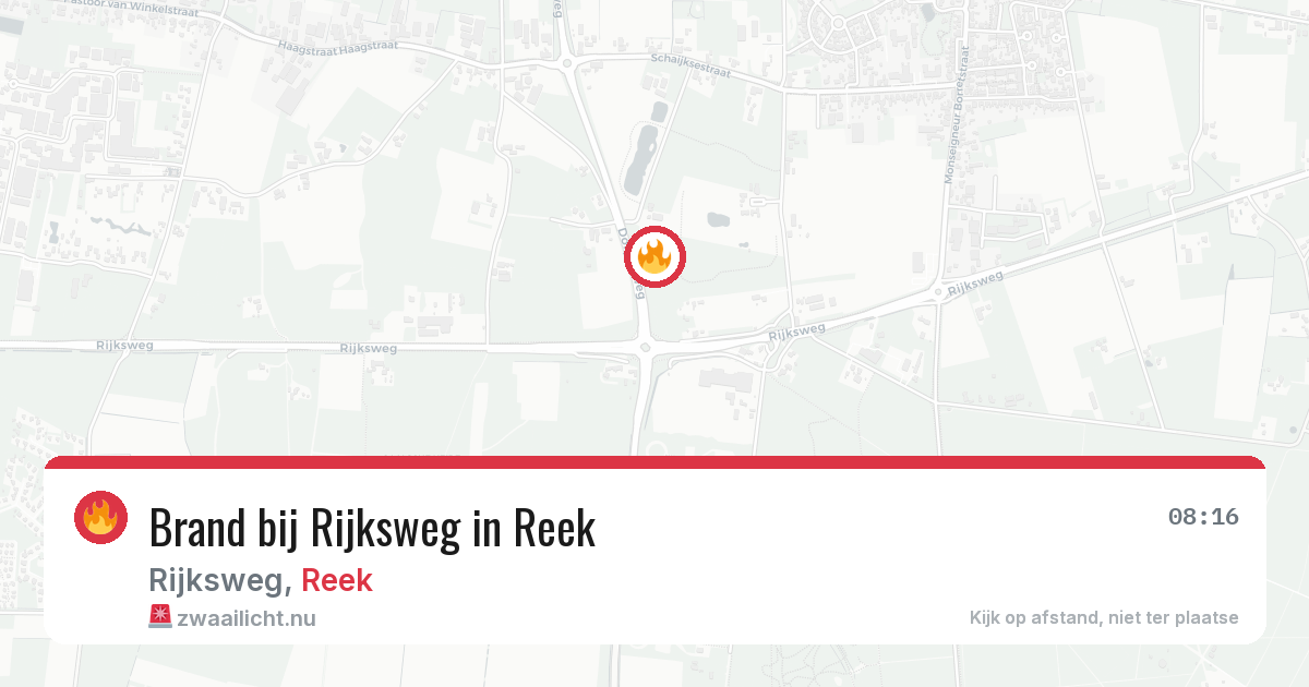 Brand bij Rijksweg in Reek — 6 mrt 2026