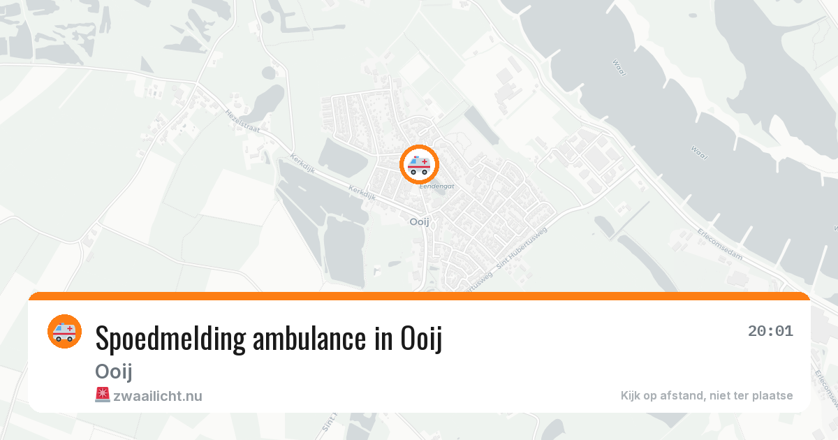 Spoedmelding ambulance in Ooij — 29 mrt 2026