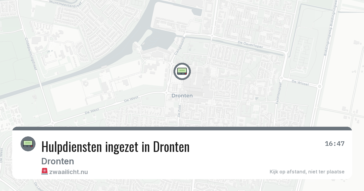 Hulpdiensten ingezet in Dronten — 7 feb 2026 | 🚨 Zwaailicht.nu
